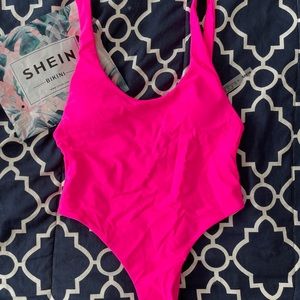 Neon Pink One piece Swimsuit NEVER WORN
